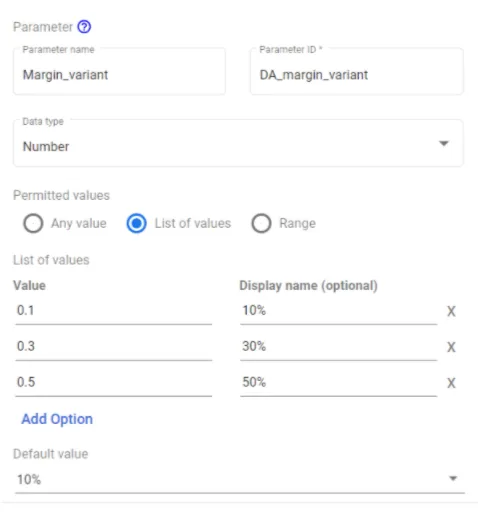 Example of the new feature in Looker Studio