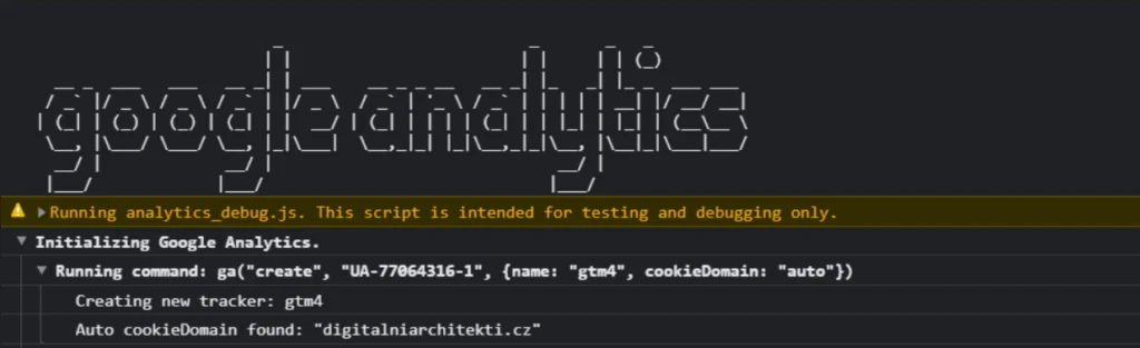Chrome extensions: Google analytics debugger