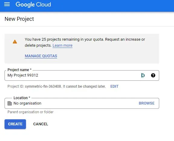 Google Cloud Project: step 9